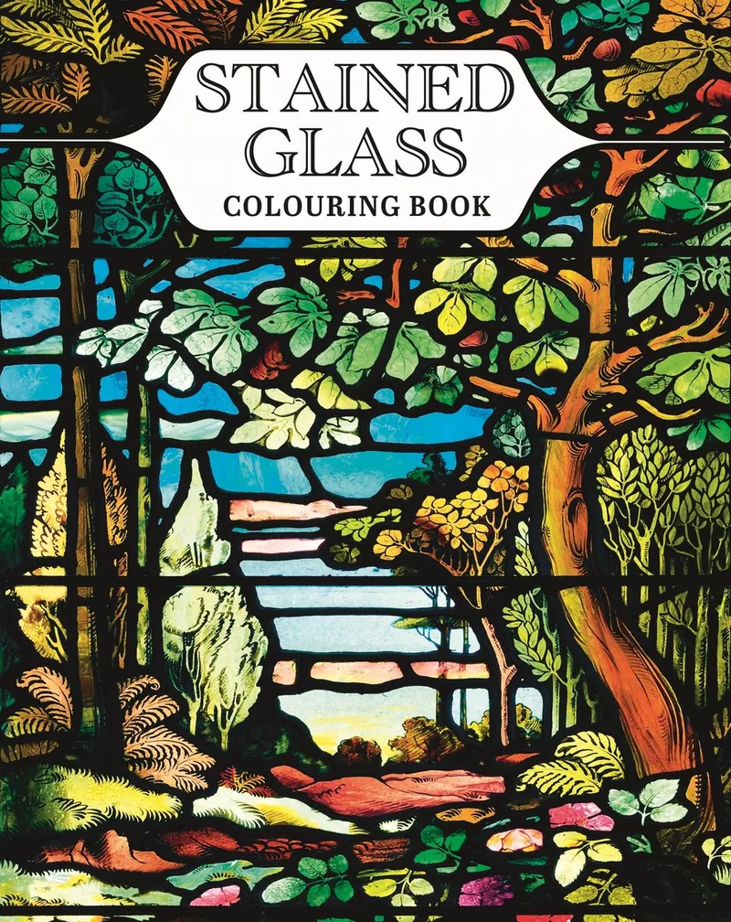 Creative Colouring- Stained Glass Colouring Book von Arcturus – Buchfoto