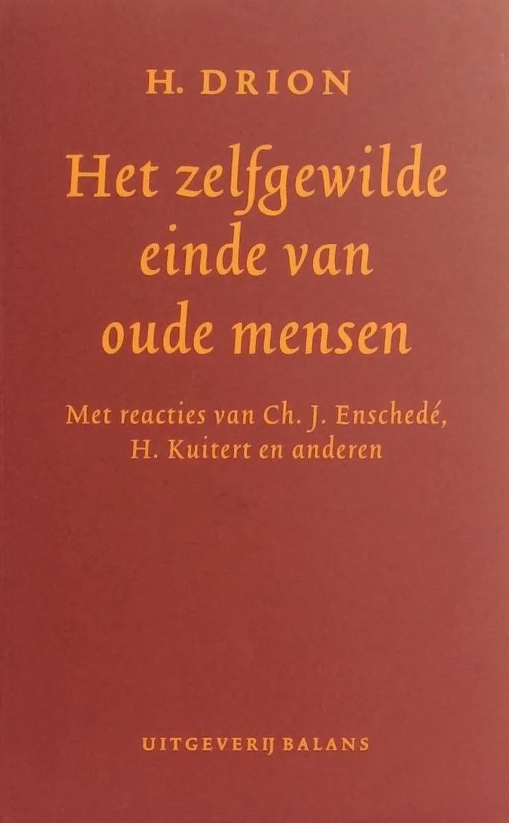 Zelfgewilde Einde Van Oude Mensen fra Balans – billede af bogen