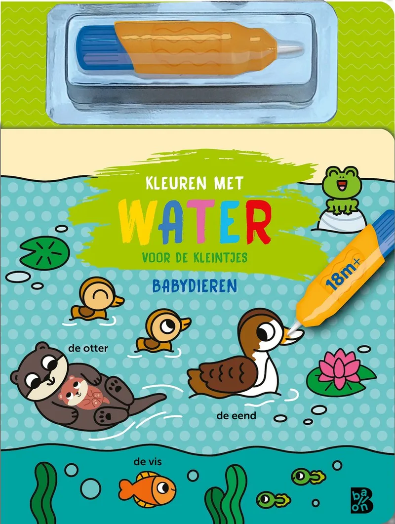 Kleuren met water 1 - Kleuren met water voor de kleintjes: Babydieren de Ballon – photo du livre