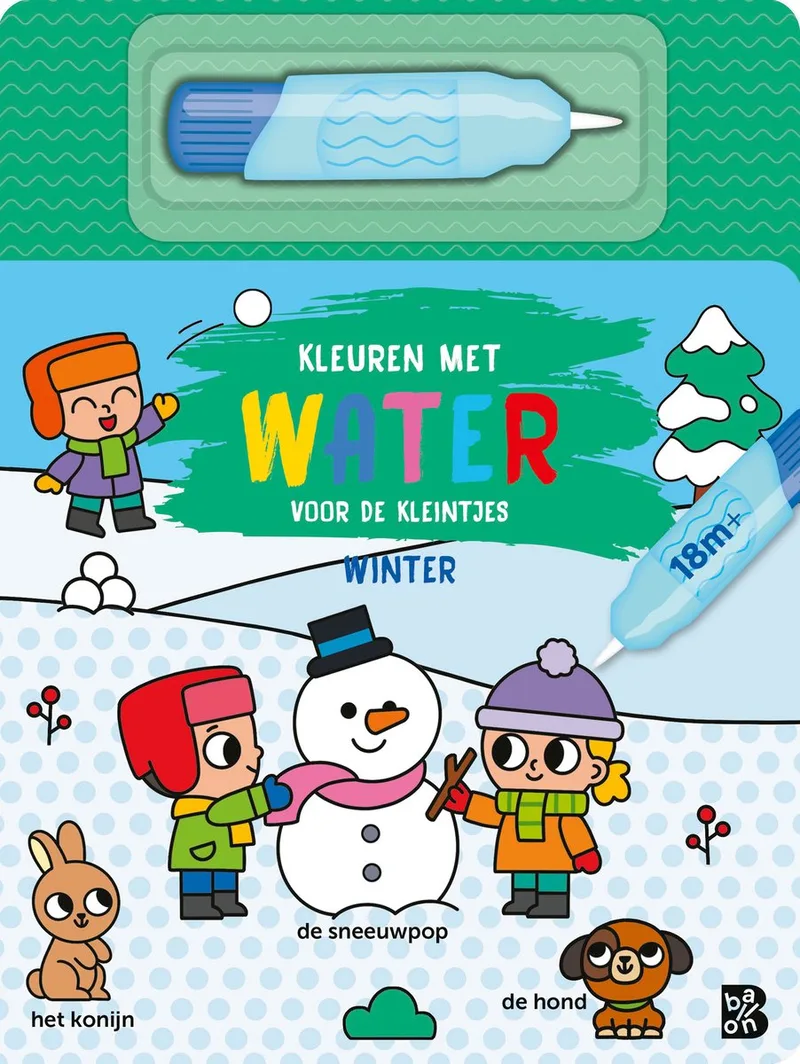 Kleuren met water 1 - Kleuren met water voor de kleintjes: Winter de Ballon – photo du livre