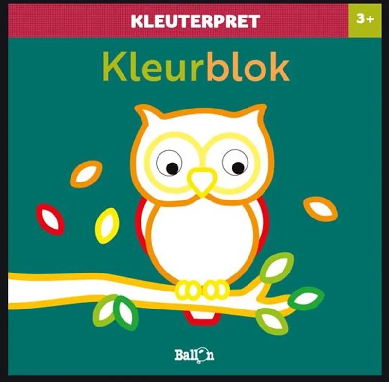 Kleuterpret 0 - Kleurblok uil 3+ van Ballon – boekfoto