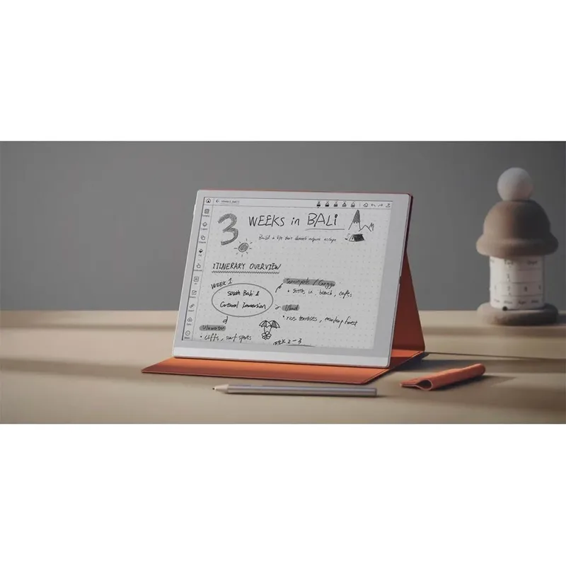 Luxe Magnetische Beschermhoes voor Boox Go 10.3 series de BOOX en Orange – photo du livre 4 sur 5