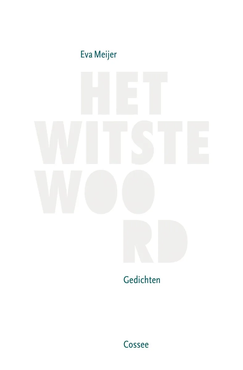 Het witste woord von Cossee – Buchfoto
