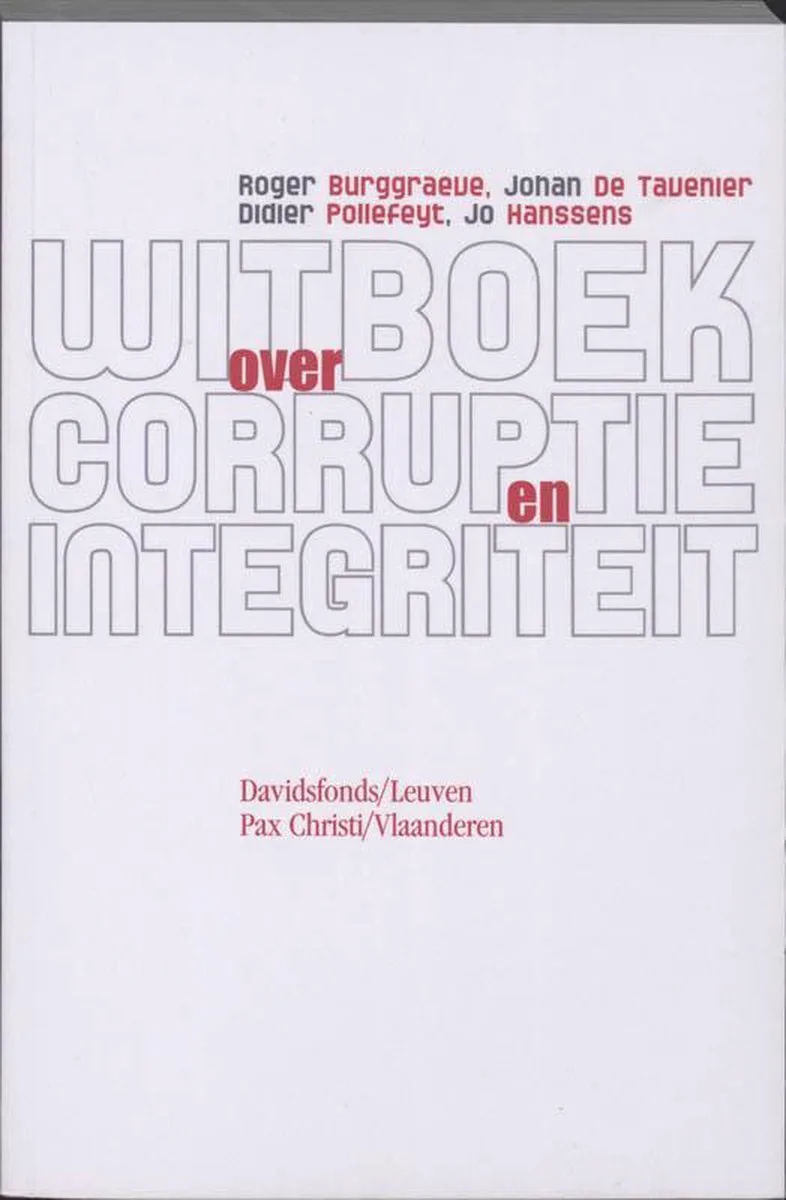 Witboek Over Corruptie En Integriteit fra Davidsfonds – billede af bogen