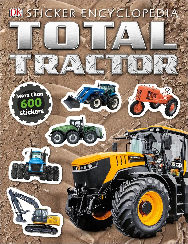 Total Tractor Sticker Encyclopedia fra DK – billede af bogen