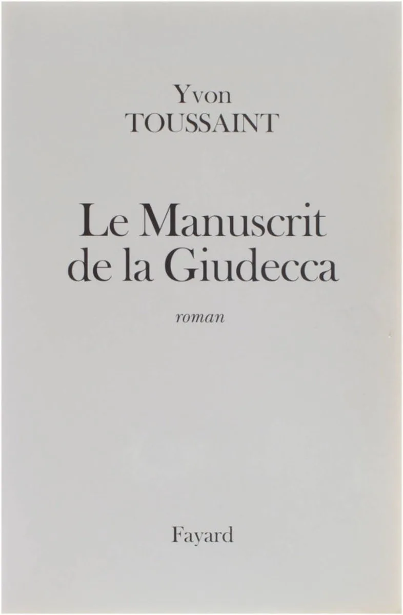 Le Manuscrit de la Giudecca von Fayard – Buchfoto