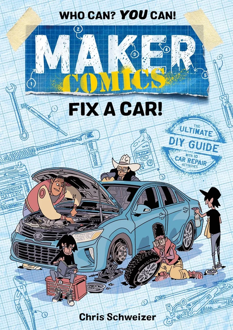 Maker Comics- Maker Comics: Fix a Car! fra First Second – billede af bogen