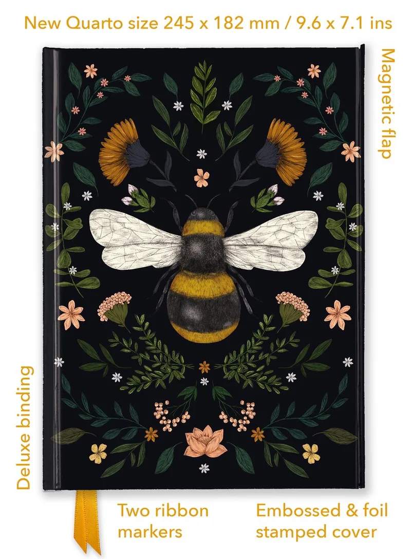 Jade Mosinski: Bee (foiled Quarto Journal) von Flame Tree – Buchfoto