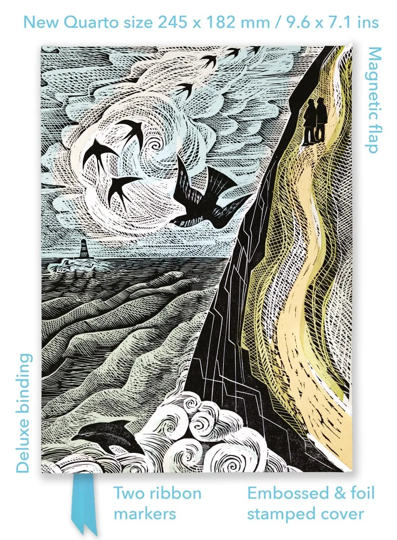 Quarto Notebook- Angela Harding: Cornish Path (Foiled Quarto Journal) fra Flame Tree – billede af bogen