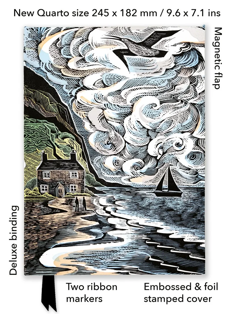 Quarto Notebook- Angela Harding: Curlew Cry (Foiled Quarto Journal) von Flame Tree – Buchfoto