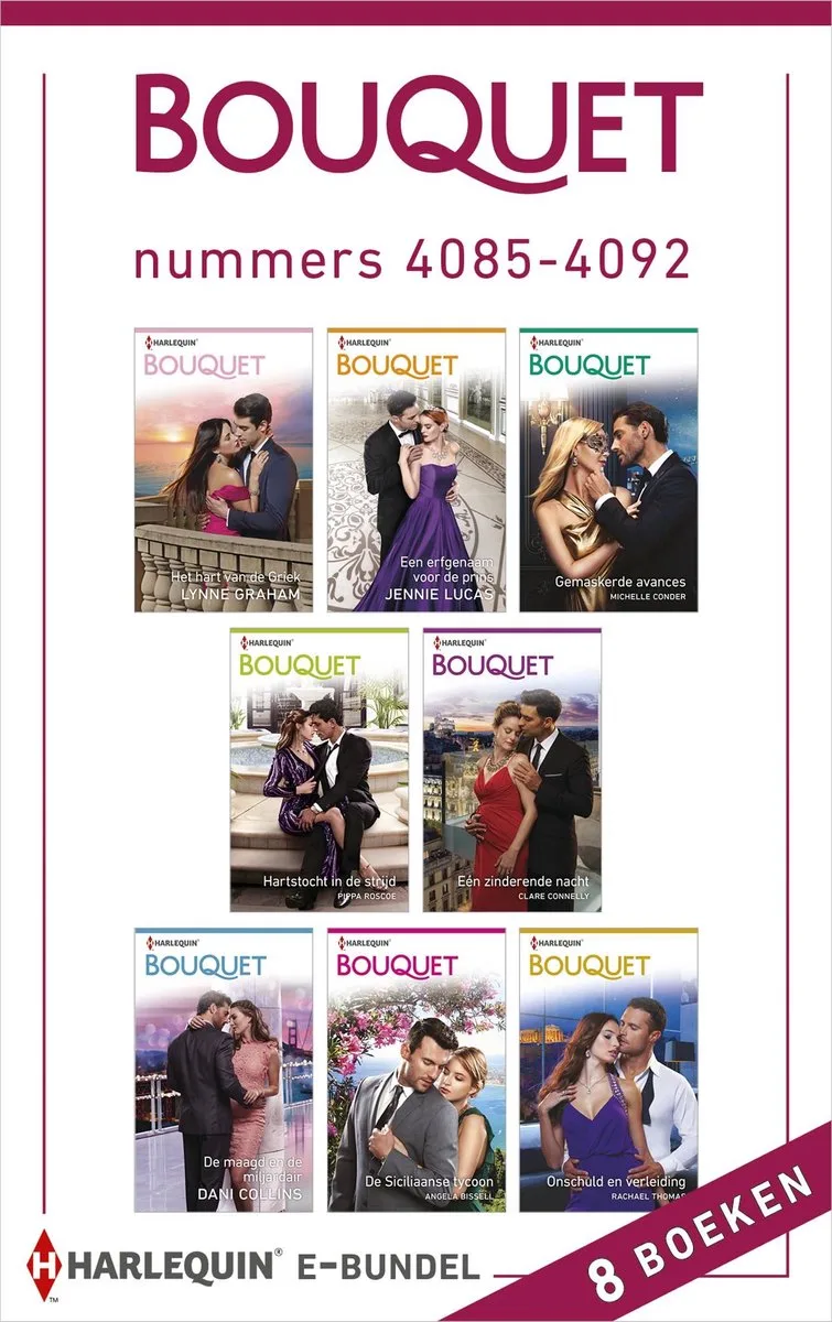Bouquet e-bundel nummers 4085 - 4092 von Harlequin – Buchfoto