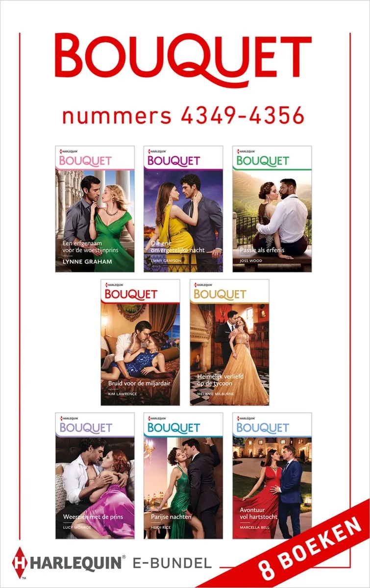 Bouquet e-bundel nummers 4349 - 4356 von Harlequin – Buchfoto