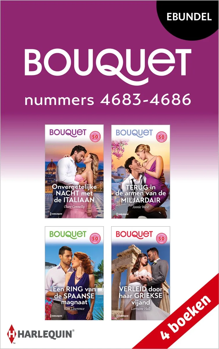 Bouquet e-bundel nummers 4683 - 4686 fra Harlequin – billede af bogen