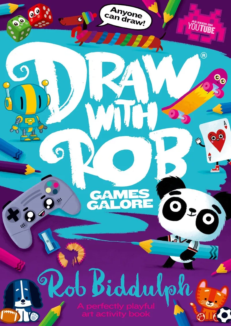 Draw With Rob: Games Galore von HarperCollins – Buchfoto