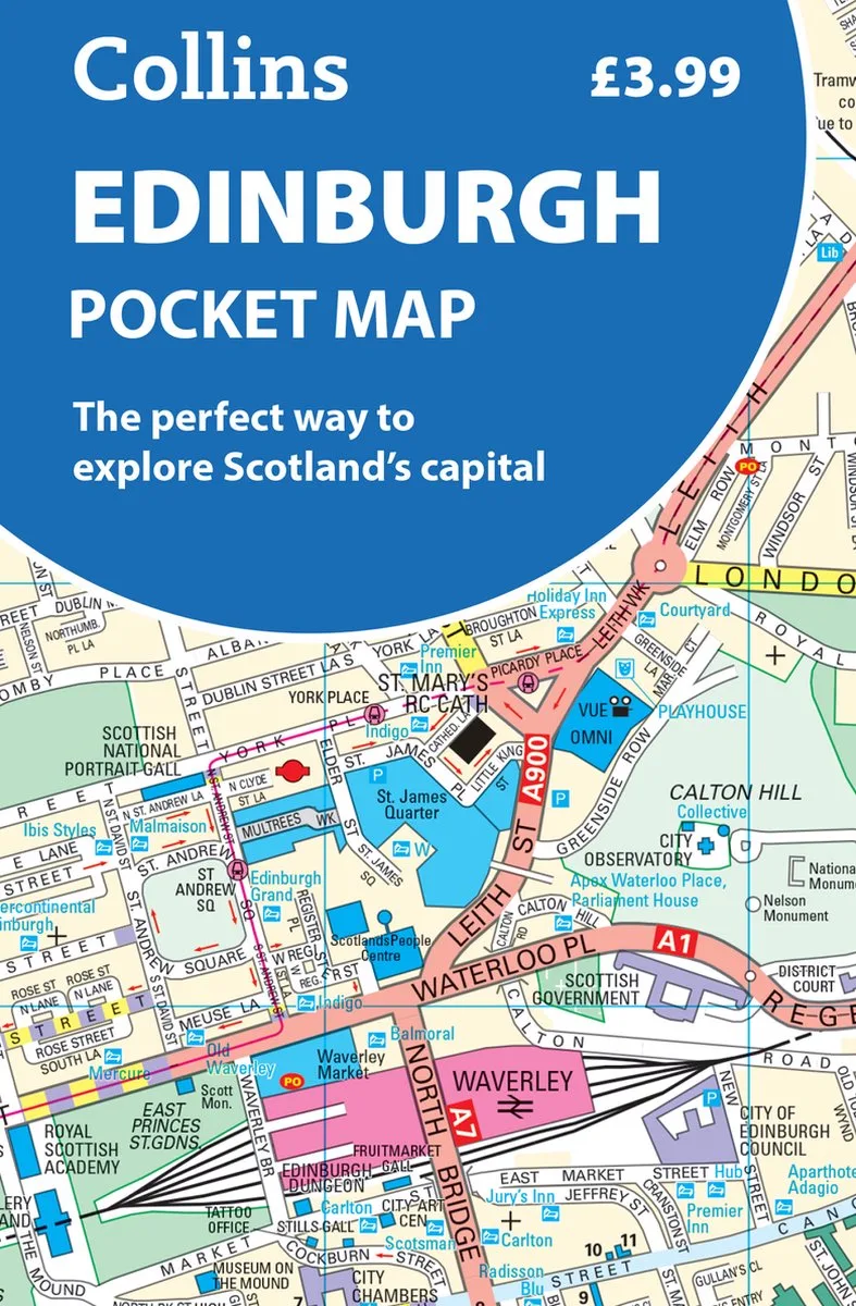 Edinburgh Pocket Map van HarperCollins – boekfoto