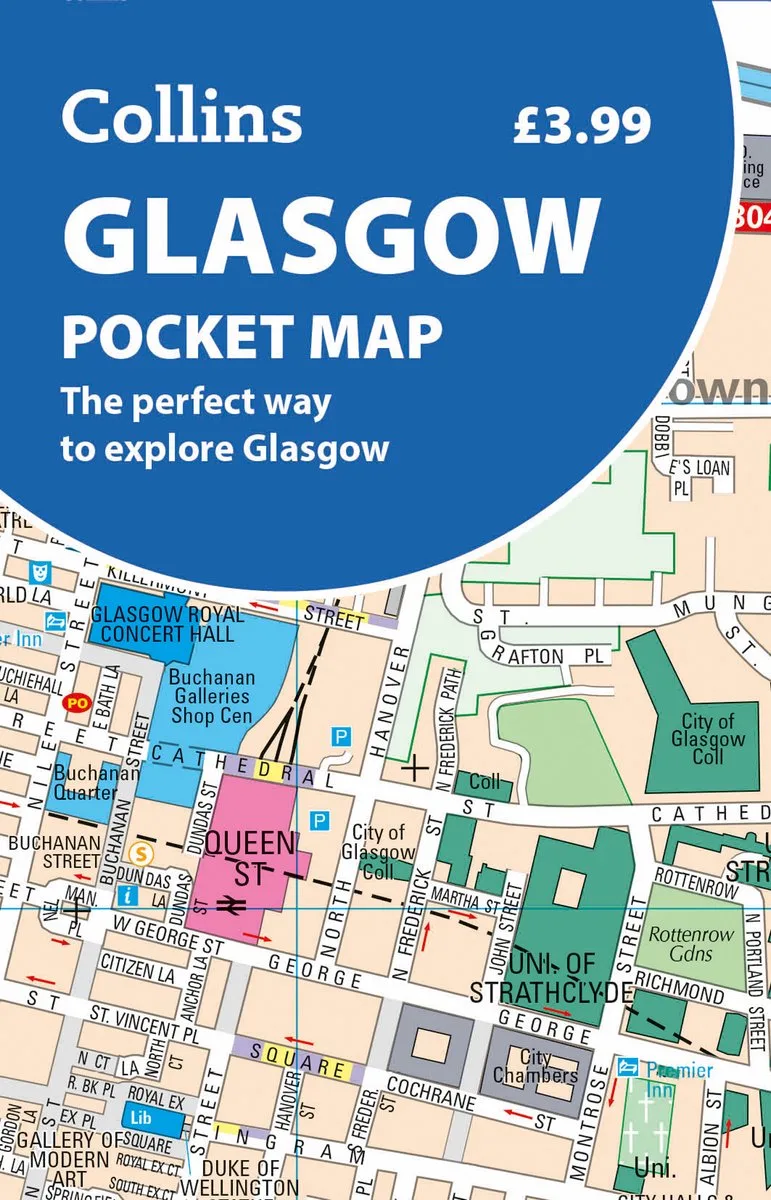 Glasgow Pocket Map van HarperCollins – boekfoto