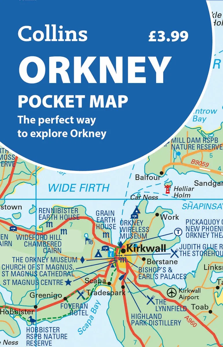 Orkney Pocket Map von HarperCollins – Buchfoto