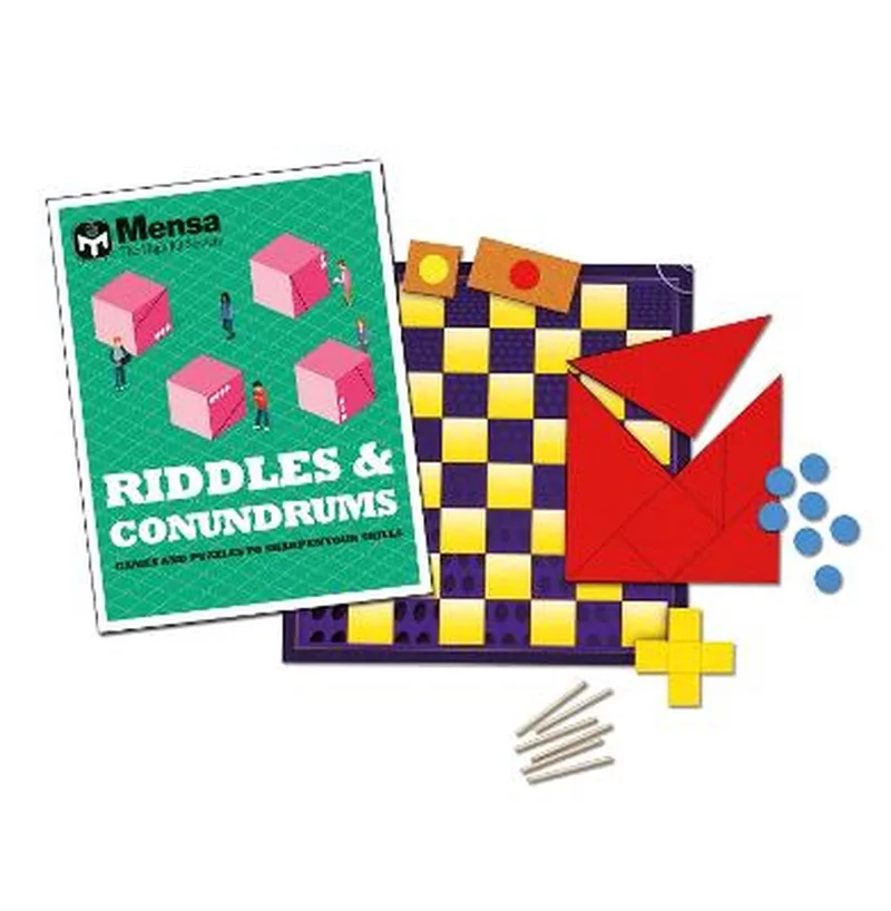 Mensa Riddles & Conundrums Pack von Headline – Buchfoto