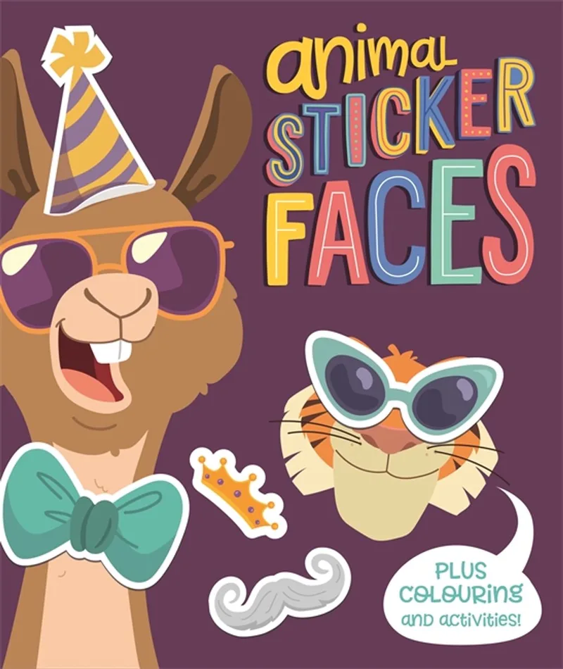 Create 25 fun faces!- Animal Sticker Faces van Igloo Books – boekfoto
