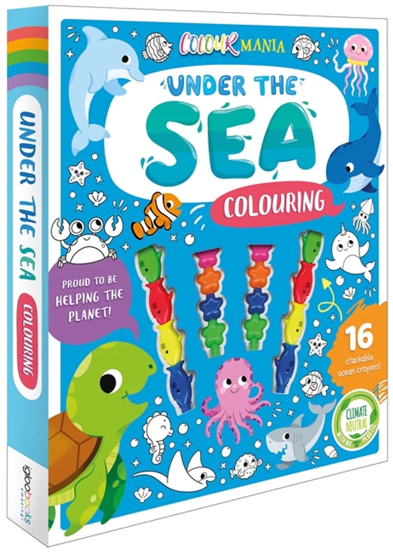 With Stackable Ocean Crayons!- Under The Sea Colouring von Igloo Books – Buchfoto