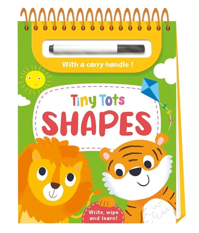 Write, wipe and learn- Tiny Tots Shapes fra Igloo Books – billede af bogen