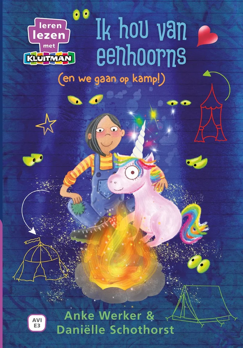 Leren lezen met Kluitman - Ik hou van eenhoorns (en we gaan op kamp!) de Kluitman – photo du livre