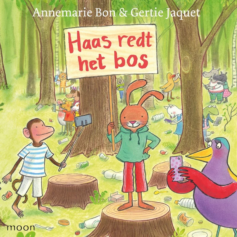 Haas redt het bos von Moon – Buchfoto