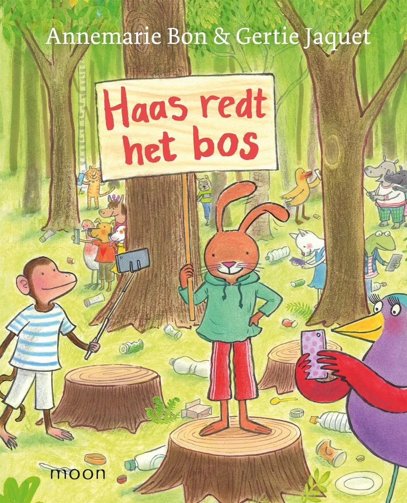 Haas redt het bos von Moon – Buchfoto