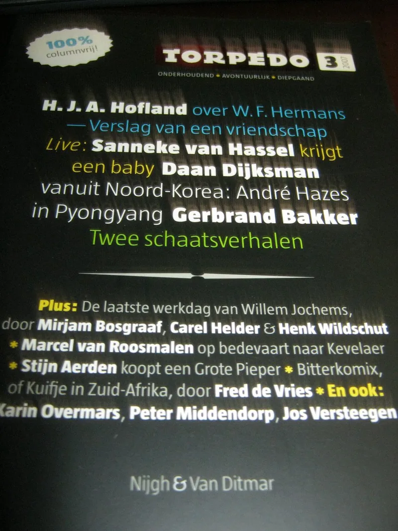 Torpedo 3 von Nijgh & Van Ditmar – Buchfoto