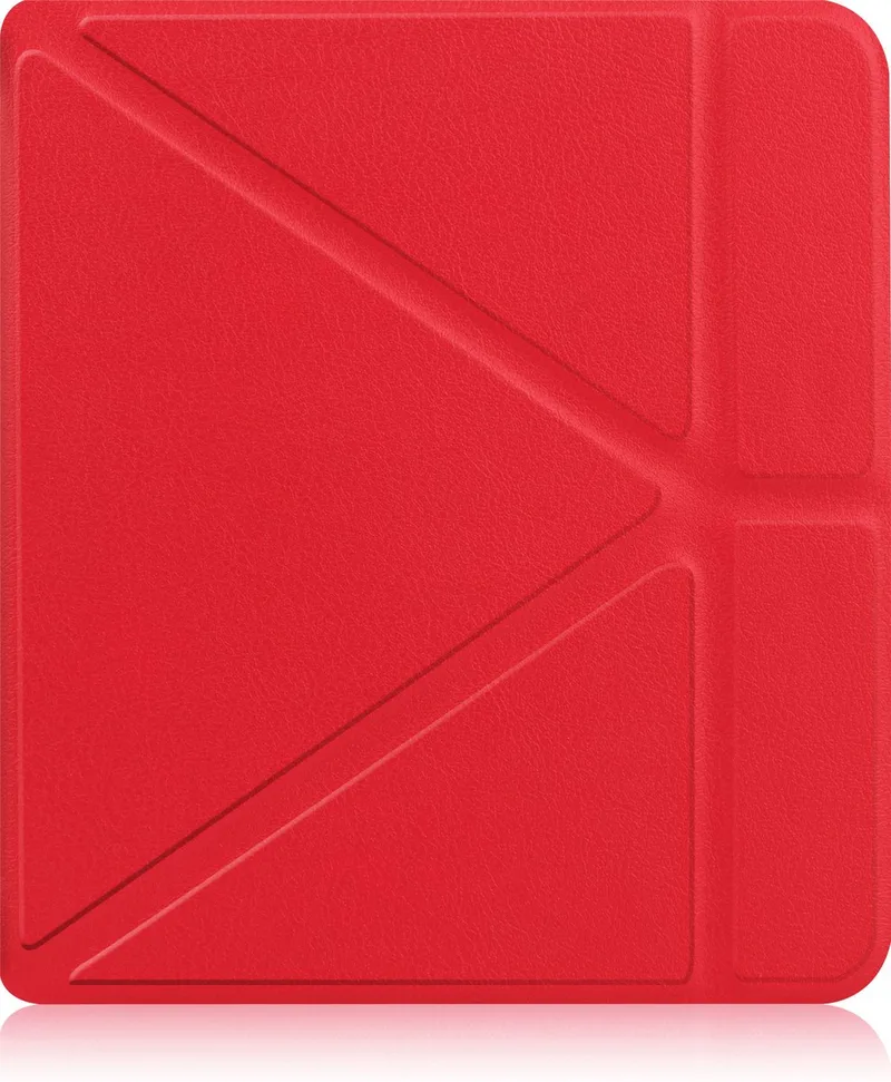 Hoesje Geschikt voor Kobo Sage Hoes Book Case Trifold - Hoes Geschikt voor Kobo Sage Hoesje Book Cover van Nomfy in Rood – boekfoto