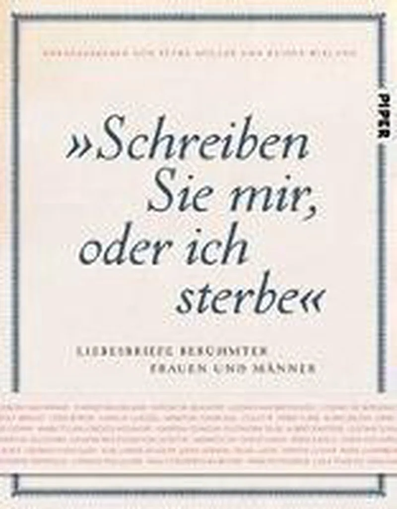"Schreiben Sie mir, oder ich sterbe" fra Piper – billede af bogen