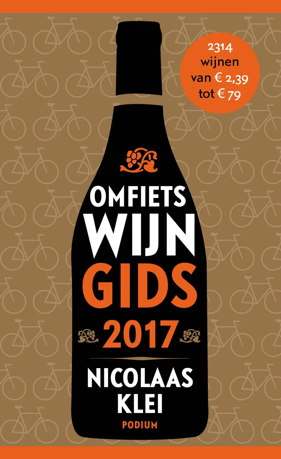 Omfietswijngids 2017 fra Podium – billede af bogen
