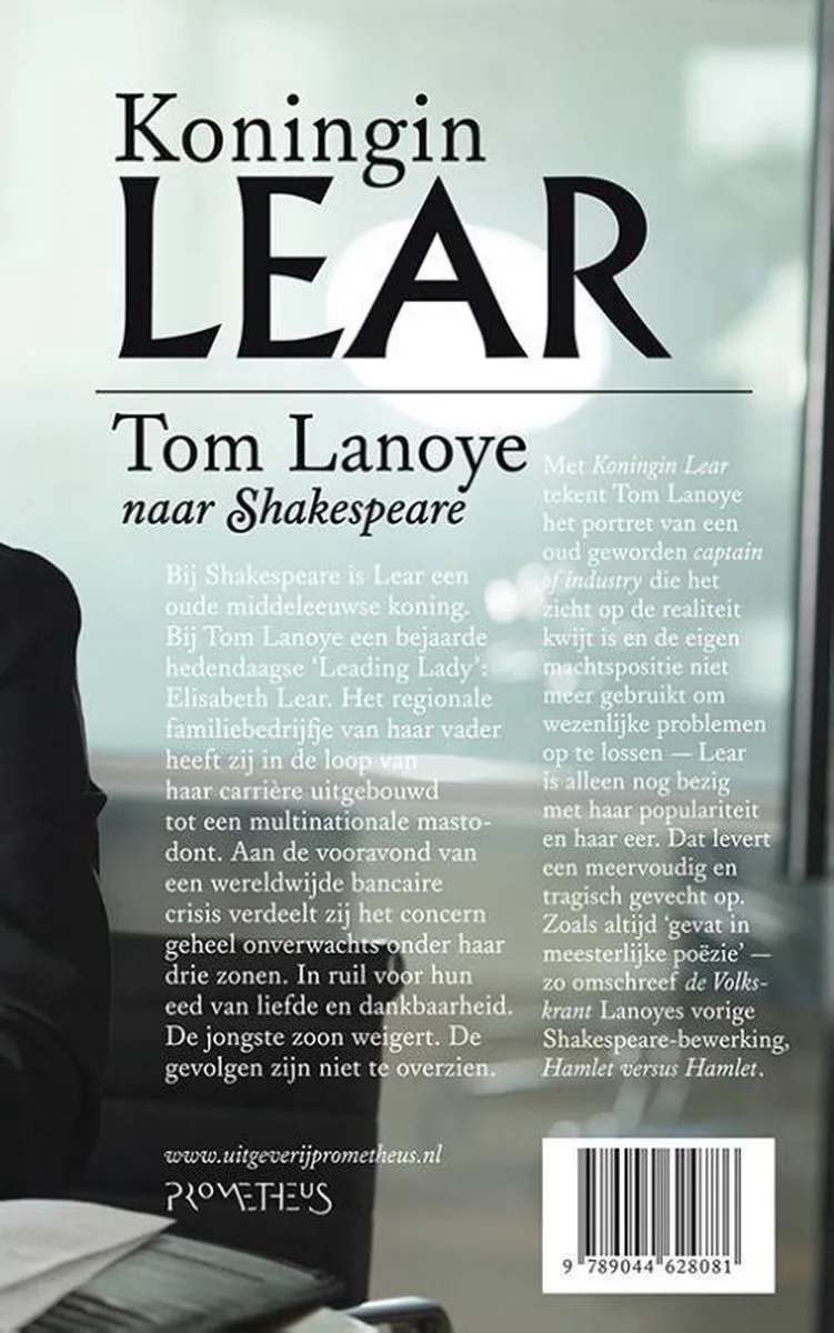 Koningin Lear van Prometheus – boekfoto