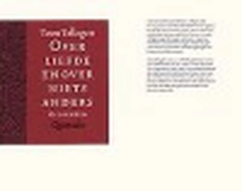 Over liefde en over niets anders fra Querido – billede af bogen