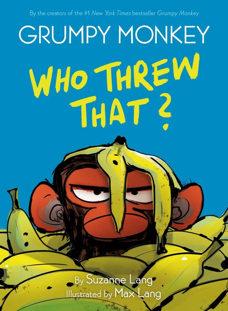 Grumpy Monkey Who Threw That? fra Random House – billede af bogen