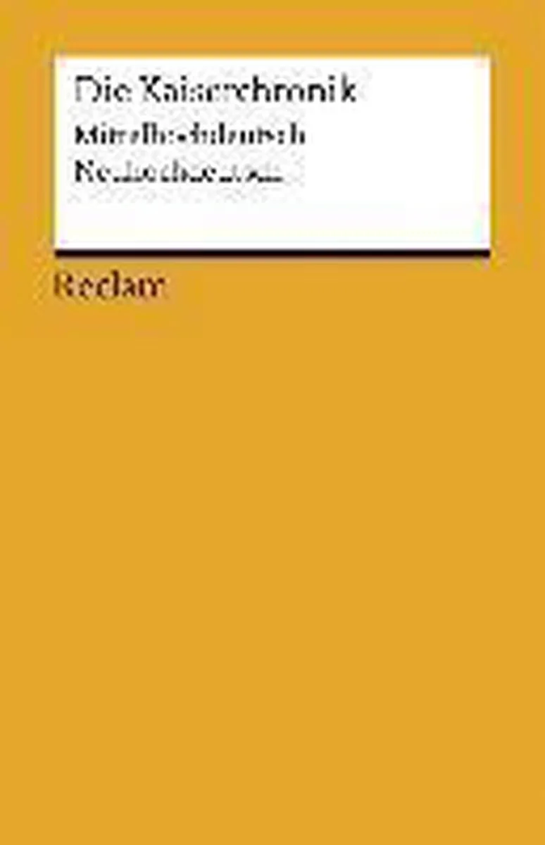 Die Kaiserchronik von Reclam – Buchfoto