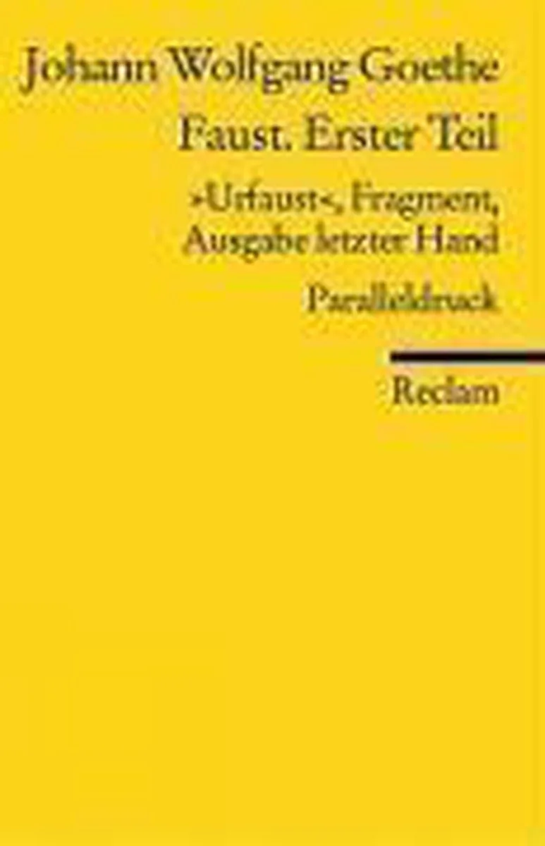 Faust. Erster Teil von Reclam – Buchfoto