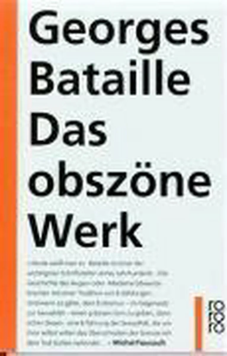 Das obszöne Werk från Rowohlt – bokbild