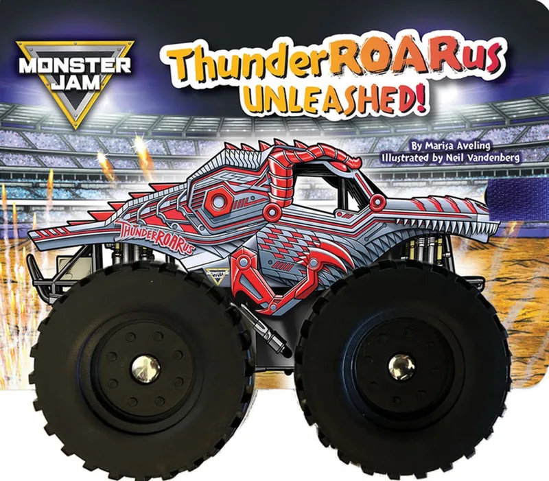 Monster Jam: Thunderroarus Unleashed! a Board Book with Wheels von Scholastic – Buchfoto