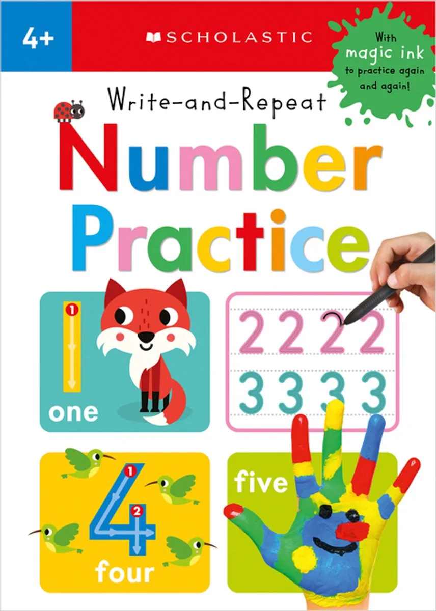Write-and-repeat Number Practice fra Scholastic – billede af bogen