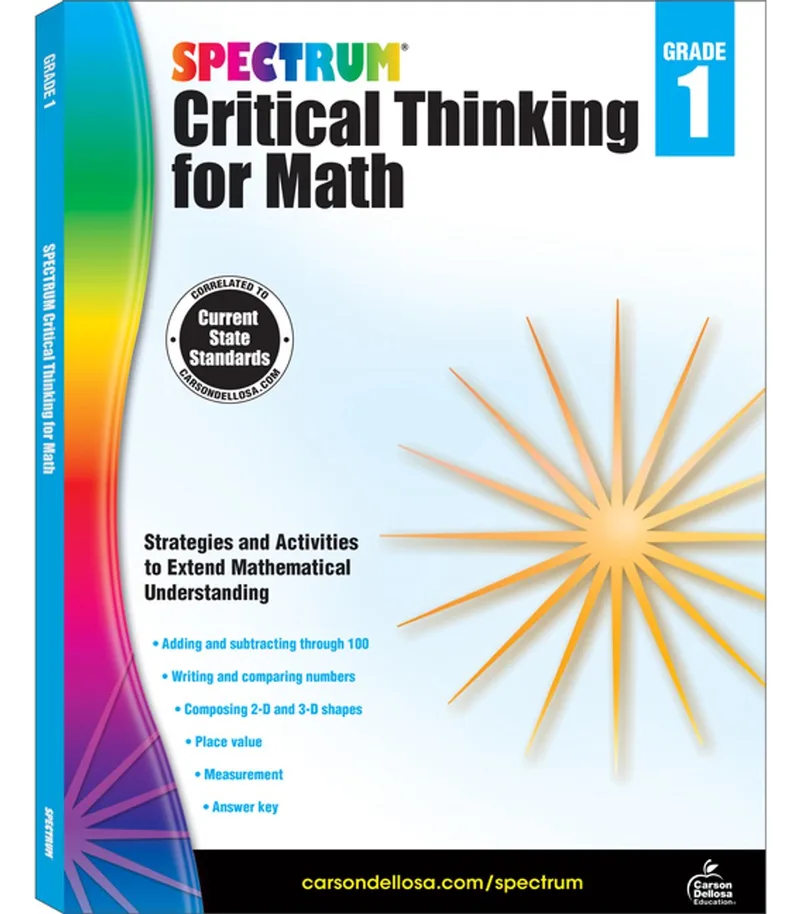 Critical Thinking for Math, Grade 1 de Spectrum – photo du livre