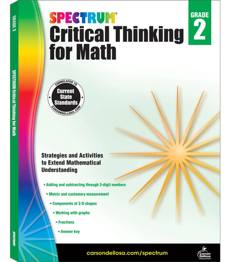 Critical Thinking for Math, Grade 2 de Spectrum – photo du livre