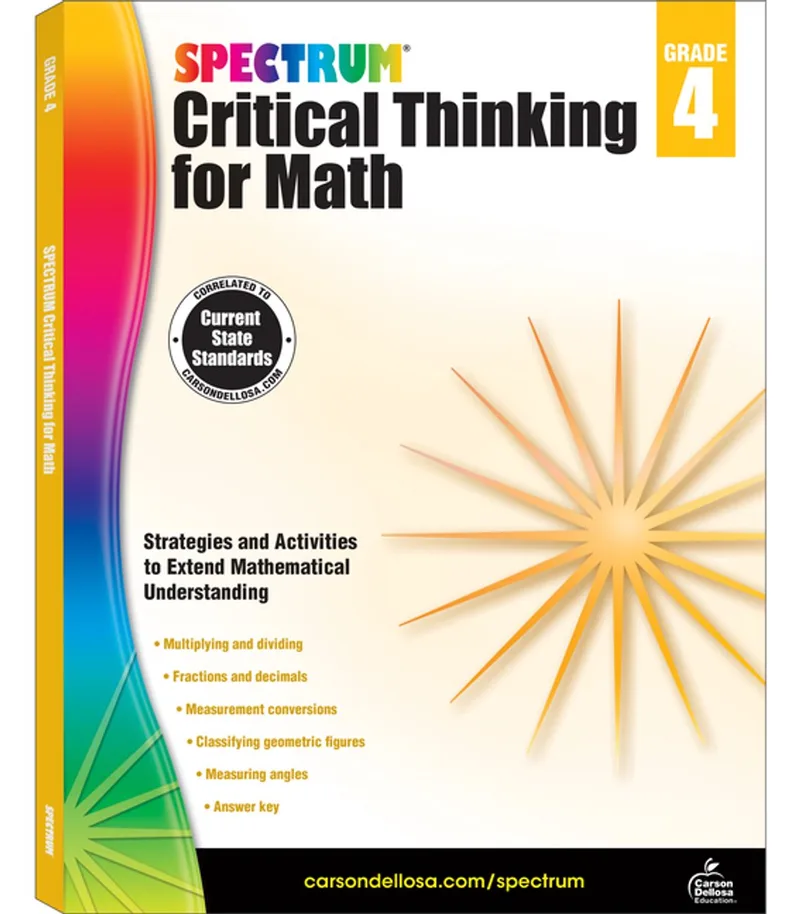 Critical Thinking for Math, Grade 4 von Spectrum – Buchfoto