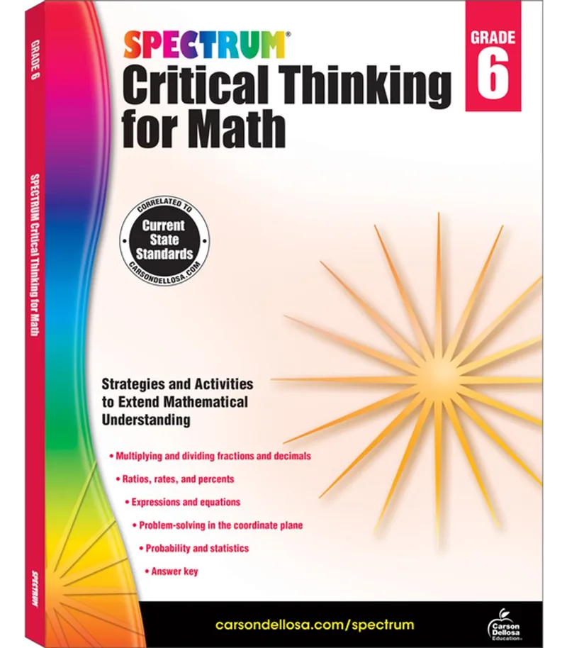 Critical Thinking for Math, Grade 6 fra Spectrum – billede af bogen