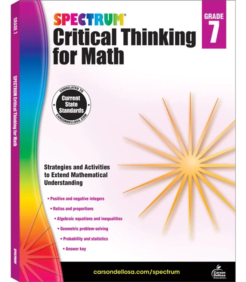 Critical Thinking for Math, Grade 7 von Spectrum – Buchfoto