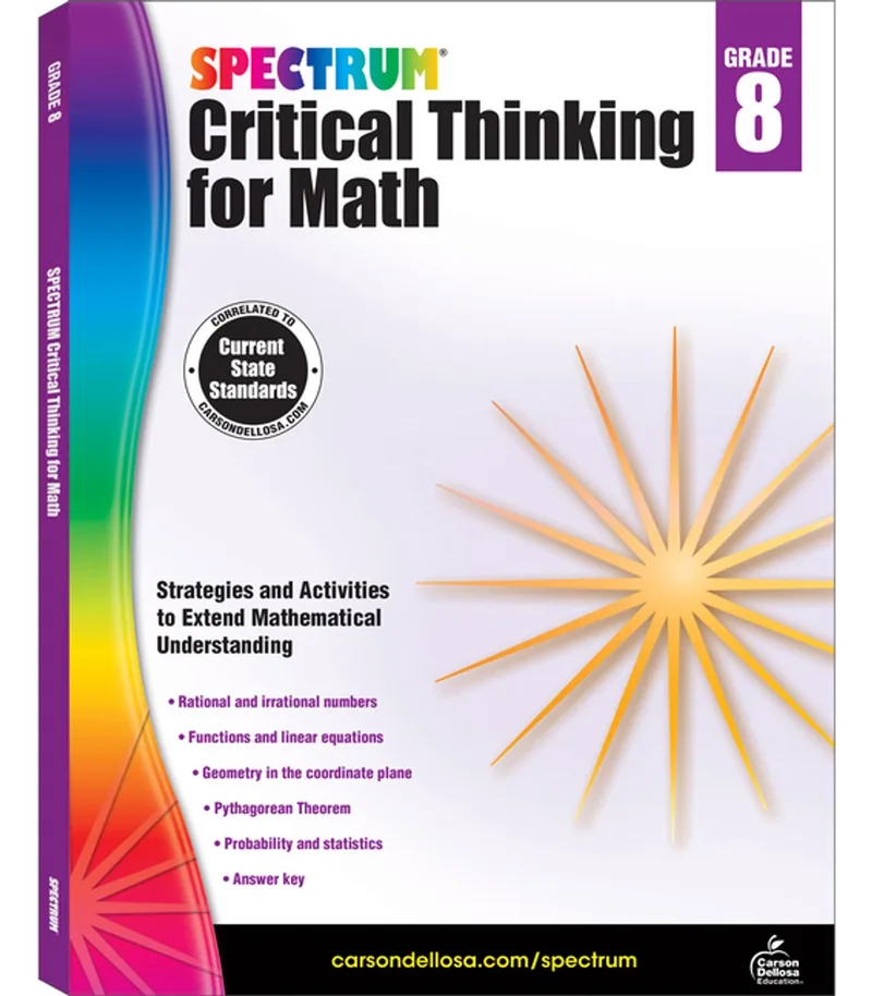 Critical Thinking for Math, Grade 8 von Spectrum – Buchfoto