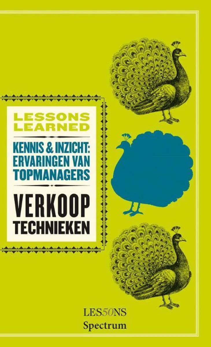 Lessons Learned - Verkooptechnieken fra Spectrum – billede af bogen