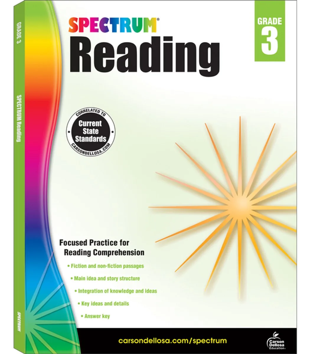 Reading Workbook, Grade 3 fra Spectrum – billede af bogen