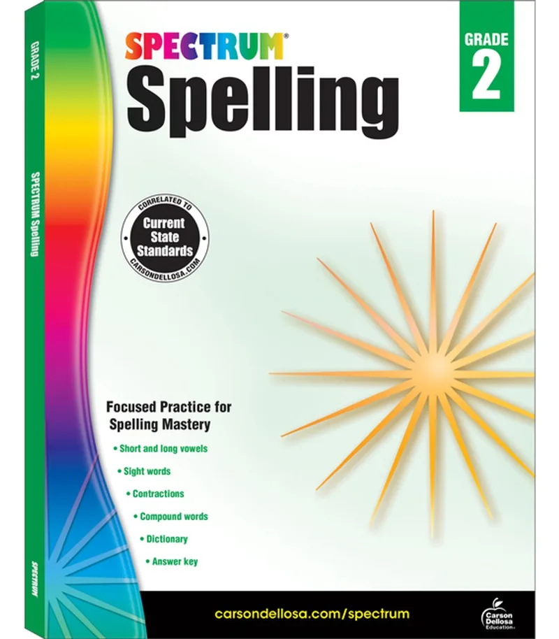 Spelling, Grade 2 von Spectrum – Buchfoto