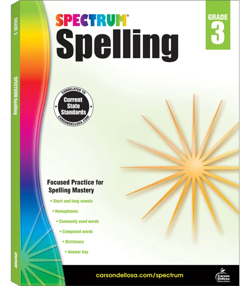 Spelling, Grade 3 von Spectrum – Buchfoto